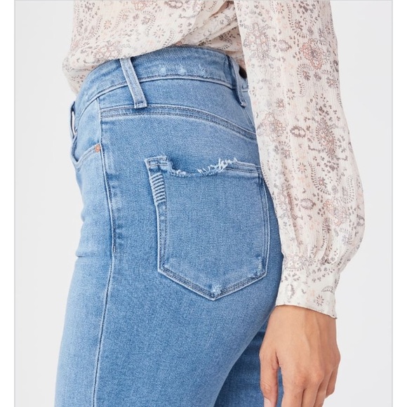 Paige High Rise Cindy Jeans Lovesong Distressed Tuned Hem Sz 26 - Picture 4 of 13